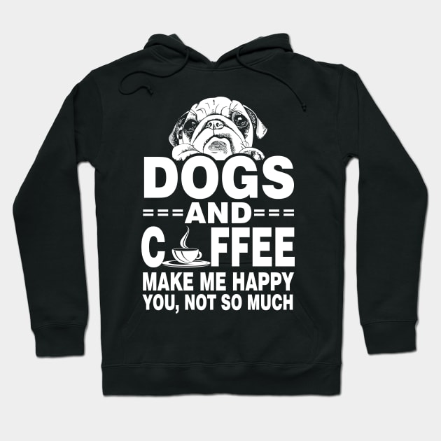 Dogs and Coffee Lovers Funny Gift Hoodie by Merchweaver